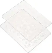HONITANO 2PCS Silicone Nail Art Stamping Templates Premium Nail Plate Stencils for DIY Flexible Design for Easy Application and Patterns for Home Manicure