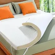 Marsail Queen Size Memory Foam Mattress Topper, 3 Inch Cooling Gel Infused Mattress Topper with Soft Cover, CertiPUR-US and Oeko-TEX Certified, Sofa, RV, Camping