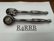 Snap-on Tools USA NEW 3/8" Drive 2 PIECE ALL Chrome Ratchet LOT SET F80 + FZERO