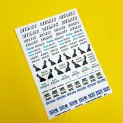 1/43 rd scale diecast 'Vintage Classic race' style CODE 3 stickers decals SET 7