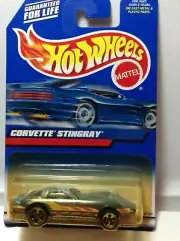 HOT WHEELS CORVETTE STINGRAY 2000 #154 BLUE W/FLAMES 5 HOLE WHEELS - CLOUDY
