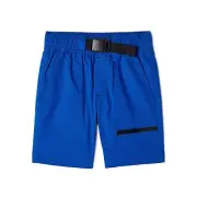 Wonder Nation Boys Buckle Up Utility Shorts, Blue, Medium (8)