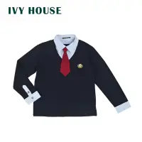 在飛比找Yahoo奇摩購物中心優惠-IVY HOUSE 常春藤 仿兩件活動領帶POLO衫 台灣製