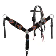Showman Skyfire Pony Mohair Browband Headstall & Breast Collar Set