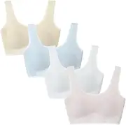 [Adeimoo] Girls Training Bra Sports Cotton Training Bras for Teen Girls Stretch Crop Cami Bralettes Bra
