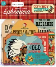 Echo Park Carta Bella COWBOY Country Ephemera Frames & Tags 33 pcs