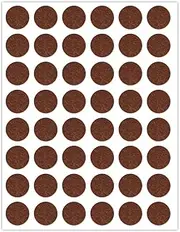 48pcs Felt Cabinet Door Bumpers, 1/2in Brown Felt Furniture Pads Round Quite Cabinet Pads Bumpers Self Adhesive Felt Pads for Bed Table Chair Sofa Washing Machine Cabinet
