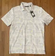 TravisMathew Men's Sun Guilt White Golf Polo NWT Large Travis Mathew