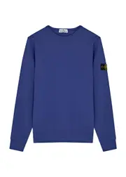 Stone Island Kids Logo Cotton Sweatshirt (14 Years) - Blue Royal - 14YR (14 Years) 14YR (14 years)