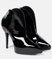 [Alaia] Alaïa Booties Slick patent leather ankle boots AU 7 black