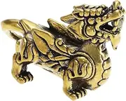 Create idea Brass Pi Xiu Ornament Solid Brass Mother Pixiu Ornament Pi Xiu Statue Decoration Home Ornament Office Desk Decorative Ornament Flying Mother Pi Xiu Ornament