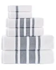 Brooks Brothers Contrast Border 6Pc Towel Set