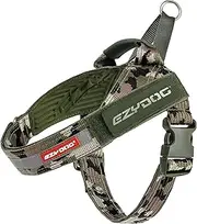 EzyDog Express Harness - Comfortable Dog Harness for Small, Medium and Large Dogs, Easy to Fit, Padded, Reflective (M, Green Camo)