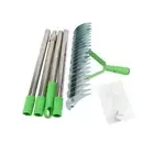 Thatch Rake 66.9 Inch Carbon Steel Robust Lawn Dethatcher Rake With 4 JY