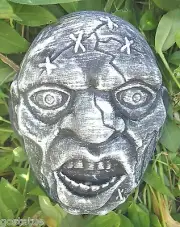 Zombie Halloween face mold plaster cement mould 8" x 6" x 2"