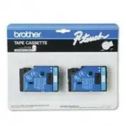 Brother 1/2" (12mm) Blue on White P-touch Tape for PT6, PT-6 Label Maker