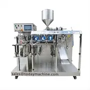 Multi lane 4 Sides sealed Bag Curry Paste Packaging Sachet Tomato Sauce Paste Ketchup Packing Machine