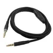 For -HyperX Cloud Alpha/-HyperX Cloud Core Flight Headphone Cable with Volume Control Sound Control Black