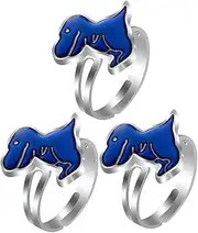 CLISPEED 3pcs Chic Dinosaur Finger for Boys and Girls Mood Color Changing Temperature Sensitive Finger Decor Stylish and Comfortable Accessories for All Occasions