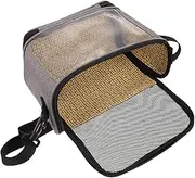 JUMPLAWN 1Pcs Transparent Parrot Carrier Lightweight Cross Body Pet Bag for Birds Breathable Mesh Design for Travel and Outdoor Activities Shoulder Strap for Comfort