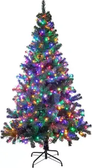 7.5Ft Premium Artificial Christmas Tree with 600 LED Multicolored String Lights