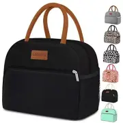 Lunch Bag Women, Lunch Box Lunch Bag for Women Adult Men, Small A-black