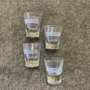 Jameson Irish Whiskey JJ&S Etched Logo Heavy Bottom Shot 1.5 oz Glass ( Set of 4
