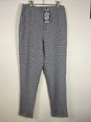 Ladies Tall Checked Woven Tailored Trousers Size 12 Boohoo BNWT