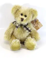 EBOT RUSS BERRIE vintage small Kipling teddy bear honey shaved nose shaggy plush