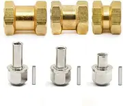 Modification Accessories Brass Hex Wheel Widening Drive Adapter for SCX10 Wraith 1:10 RC(17mm)