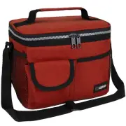 Insulated Lunch Bag for Men Women, Leakproof Heather Red Lunch Box for Work, ...