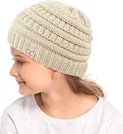 C.C Hatsandscarf Kids Beanie Ages 2-5 Warm Chunky Thick Stretchy Knit Slouch Beanie Skull Hats (YJ-847-KIDS)
