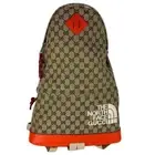Gucci Women's Backpack The North Face Monogram GG Bicolor Brown & Orange Sz M