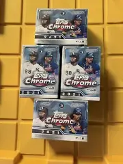 2021 Topps Chrome Baseball Blaster Box Sealed 4 Boxes