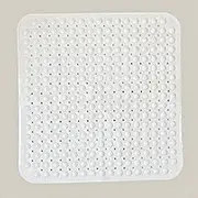 JZK 80x80cm Extra large square non slip shower mat with suction cups, non-slip mat for shower tray, non-skid foot massage bath mat, bathroom floor mat