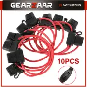 10 x Inline Fuse Holder to Accept 12V 30A Mini Blade Fuses Splash Proof Car Bik!