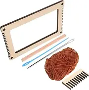 OHPHCALL 1 Set Mini Wooden Weaving Loom DIY Weaving Kit for Creative Knitting for Early Learning Safe Engaging Craft for Parent Interaction Random Color
