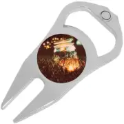 Fireflies Jar Golf Ball Marker Divot Repair Tool Bottle Opener