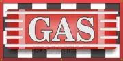 GAS STATION GENERIC VINTAGE OLD SCHOOL SIGN REMAKE BANNER MURAL SIZE OPTION