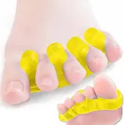 ToePal- Gel Toe Separators & Toe Spreader, 4 Pieces of DR JK ToePals to Fight Bunion, Hammer Toes, Claw Toes, Crooked Toes and More!, dark grreen color