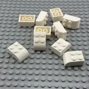 LEGO Slope - White - Curved 3 x 2 with 4 Studs - QTY x10