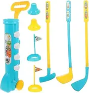 HOMOBABE 1Set Golf Set Trolley Case with Golf Clubs Balls Bases Flags Outdoor Sports for Parent Play Educational Fun for Boys