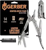 Gerber Center-Drive Plus Multi-Tool | Bit Set, Premium Leather Sheath [30-001417]