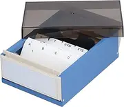 NDNCZDHC Index Card Holder Storage Box, Extended Organizer Box, Plastic Index Card Case for Flash Cards, Business, Recipe and Note Card, 4 x 6in