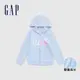 Gap 女童裝 Logo趣味連帽外套-天藍色(890205)