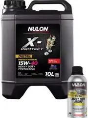 Nulon X-Protect 15W-40 Mineral Engine Oil 10L + Diesel Engine Treatment 500ml