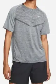 Nike Running Shirt Gray Dri Fit Adv Techknit Size Mens M NEW