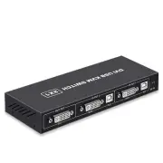 4X(DVI KVM 2-In-1 4K Two Computers Shared USB Keyboard Mouse Print Monitor9578