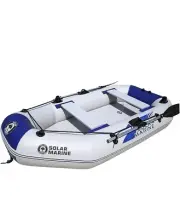 Solar Marine Inflatable Fishing Boat Raft Kayak, Canoes, Air Deck, Paddle