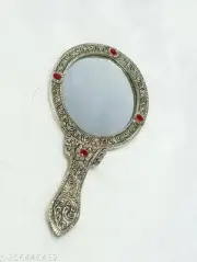 Hand Held Mirror Cosmetic Tool Handicraft Decorative Oval Makeup Beauty e031